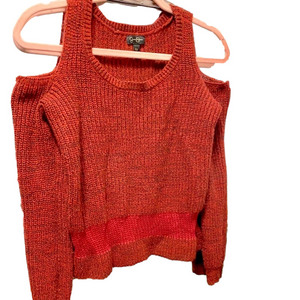 🌷 Jessica Simpson 🌷 Red Off Shoulder Cutout Sweater